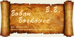 Boban Bošković vizit kartica